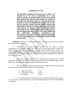 Draft Ordinance - Gordy Road Bridge