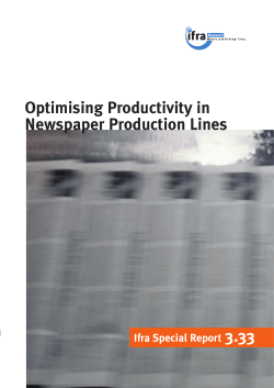 Optimising Productivity in Newspaper Production Lines - WAN-IFRA