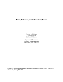 Parties, Preferences, and the House Whip Process