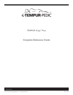 8962-TEM TEMPUR-Ergo Plus Manual TEPL-100