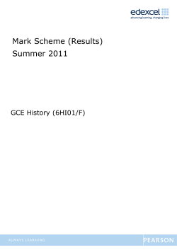 Mark scheme - Unit 1 Option F (6HI01) - June - Edexcel