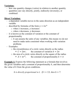 Direct Variation