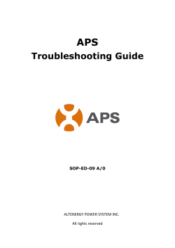 APS Troubleshooting Guide