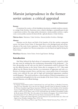Marxist jurisprudence in the former soviet union: a critical appraisal