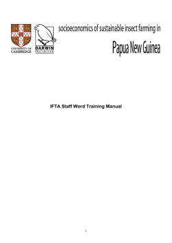 IFTA Staff Word Training Manual