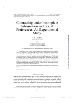 Contracting under Incomplete Information and Social Preferences