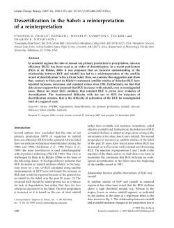 Desertification in the Sahel: a reinterpretation of a reinterpretation