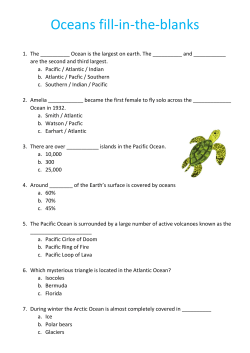 Oceans fill-in-the-blanks