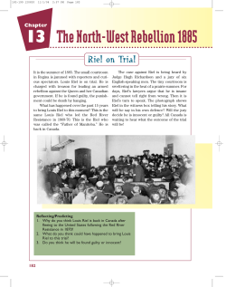 The North-West Rebellion 1885