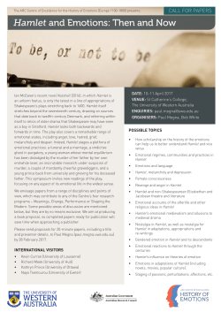 Hamlet and Emotions: Then and Now