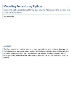Modelling Forces in Python