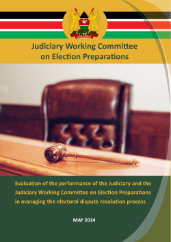 Judiciary Working Committee on Election Preparations