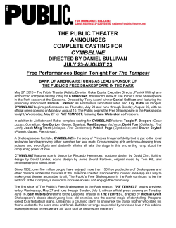 cymbeline - Public Theater