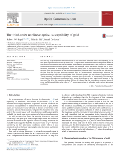 The third-order nonlinear optical susceptibility of gold