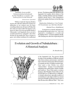 Evolution and Growth of Nabakalebara : A Historical