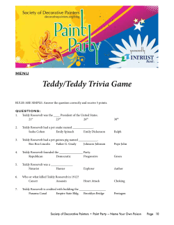 Teddy/Teddy Trivia Game - Society of Decorative Painters