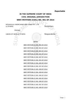 (CIVIL) NO. 901 OF 2014