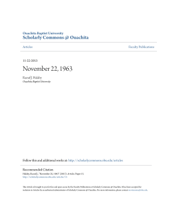 November 22, 1963 - Scholarly Commons @ Ouachita