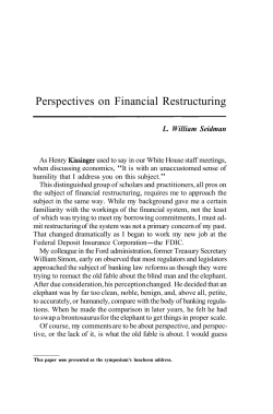 Perspectives on Financial Restructuring
