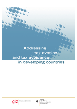 Addressing tax evasion and tax avoidance in developing countrie
