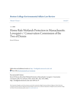 Lovequist v/ Conservation Commission of the Two of Dennis