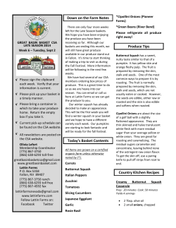 Down on the Farm Notes Today`s Basket Contents Produce Tips