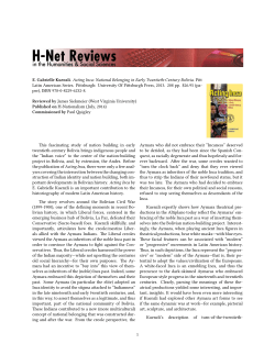 James Siekmeier on Acting Inca: National Belonging in Early - H-Net