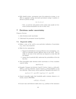 7 Decisions under uncertainty