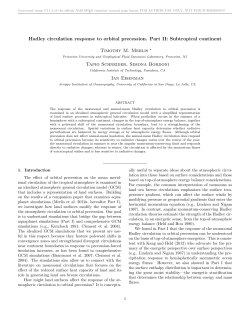 Hadley circulation response to orbital precession. Part II