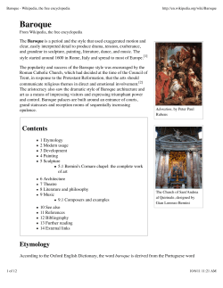 Baroque - Wikipedia, the free encyclopedia