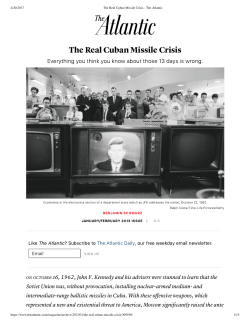 The Real Cuban Missile Crisis