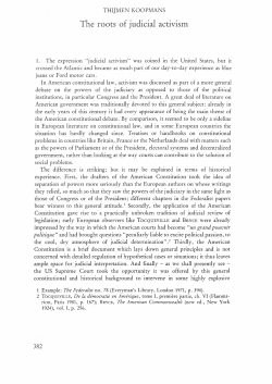 T. Koopmans - The roots of judicial activism
