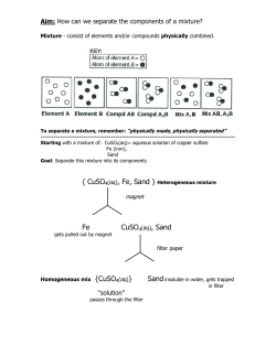 How can we separate the components of a mixture?