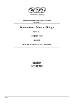 Higher Tier, Unit B1: Biology (MS)