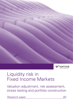 Liquidity risk in Fixed Income Markets