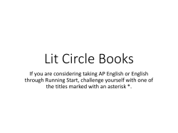 Lit Circle Books - Steilacoom School District