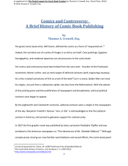 A Brief History of Comic Book Publishing