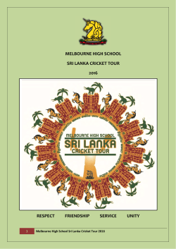2016 MHS Cricket Tour in Sri Lanka