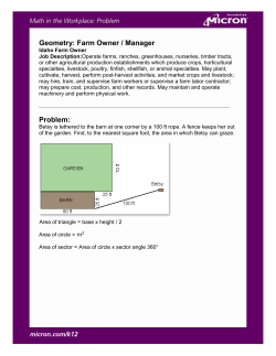 Geometry: Farm Owner / Manager Problem: