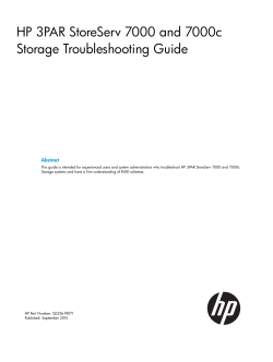 HP 3PAR StoreServ 7000 and 7000c Storage Troubleshooting Guide