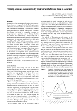 Feeding systems in summer dry environments for red deer in lactation
