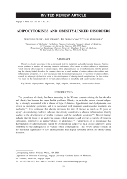ADIPOCYTOKINES AND OBESITY