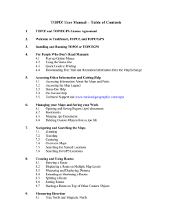 TOPO! User Manual &ndash; Table of Contents - Maps