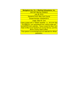 Navigators Ins. Co. v. Sterling Infosystems, Inc., No
