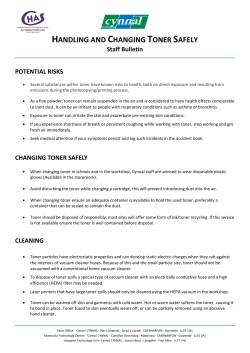 handling and changing toner safely