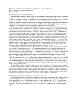 ITR/SOC: The Structure and Dynamics of Electronic Social Networks