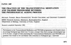 THE PRACTICE OF mE TRANSCENDENTAL MEDITATION AND TM