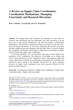 A Review on Supply Chain Coordination