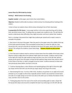 Lesson Plans for Fifth Grade by Carolyn Activity 1 Blind Contour