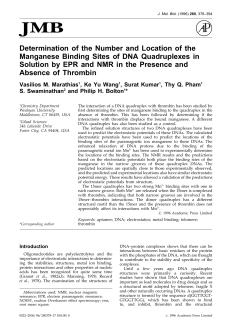Determination of the Number and Location of the Manganese